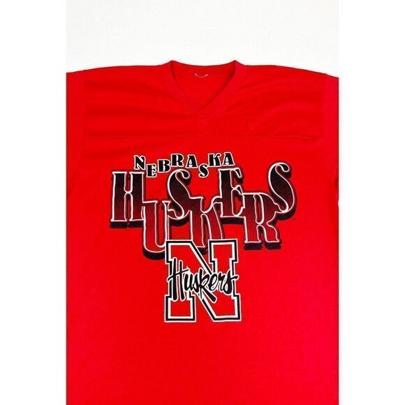 Vintage 90s University of Nebraska Cornhuskers NCAA Jersey Shirt Logo 7 Football - Picture 1 of 8